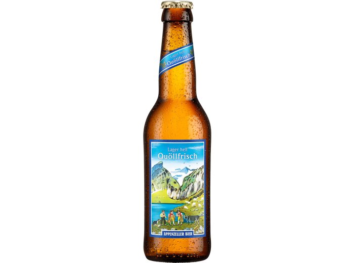 Appenzeller Bier Quöllfrisch hell 24x0.33L Glas MW