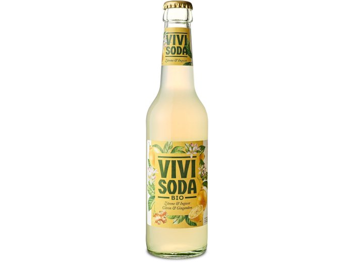 Vivi Soda Bio Zitrone & Ingwer 24x0.33L Glas MW