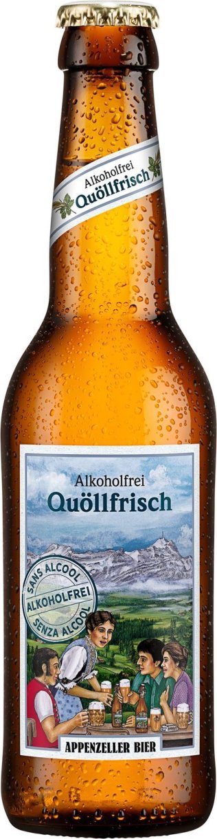 Appenzeller Bier Quöllfrisch alkoholfrei 24x0.33L Glas MW