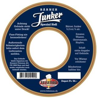 Felsenau Bärner Junker Bier 20L Tank