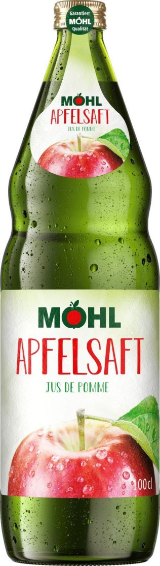 Möhl Apfelsaft hell 12x1L Glas MW