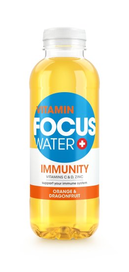 FOCUSWATER IMMUNITY Orange & Dragonfruit 12x0.5L PET EW