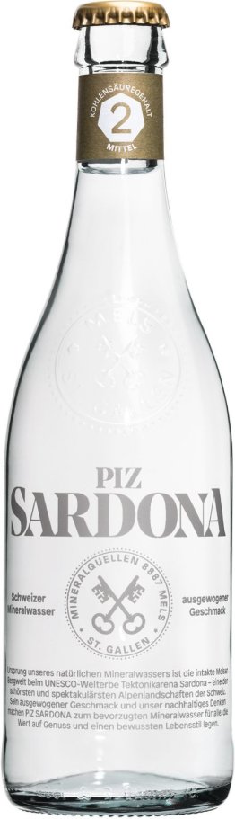 Piz Sardona 2 mittel CO2 20x0.4L Glas MW