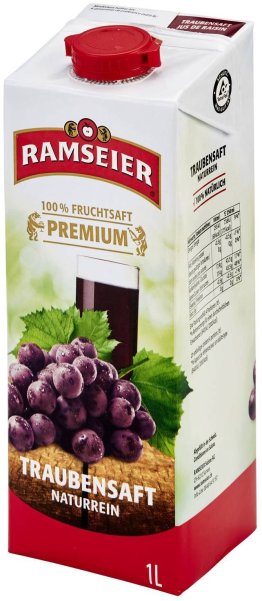 Ramseier Premium 100% Traubensaft rot 12x1L Tetra EW