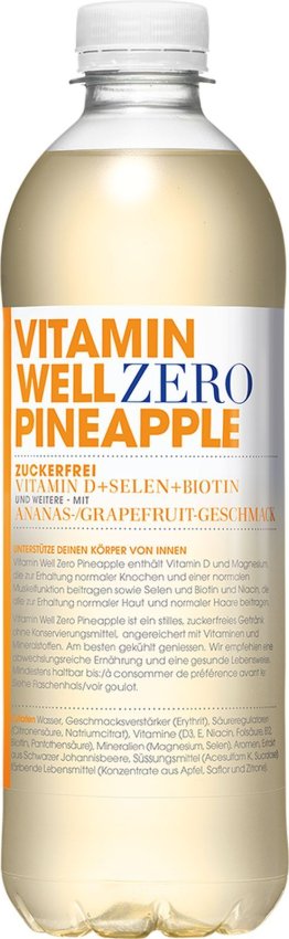 Vitamin Well Zero Pineapple 12x0.5L PET EW