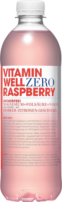 Vitamin Well Zero Raspberry 12x0.5L PET EW